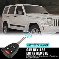 X AUTOHAUX KOBDT04A remote back view showing keyless entry compatibility
