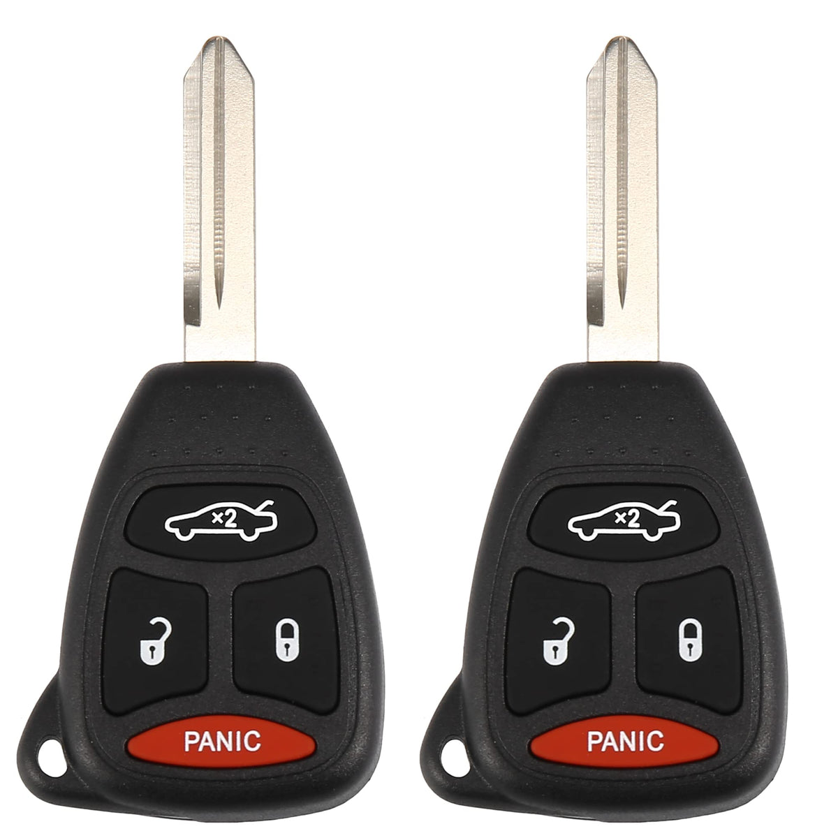 X AUTOHAUX KOBDT04A remote front view with 4-button layout for quick car access