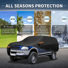 X AUTOHAUX left side zipper access on car cover enables quick entry.