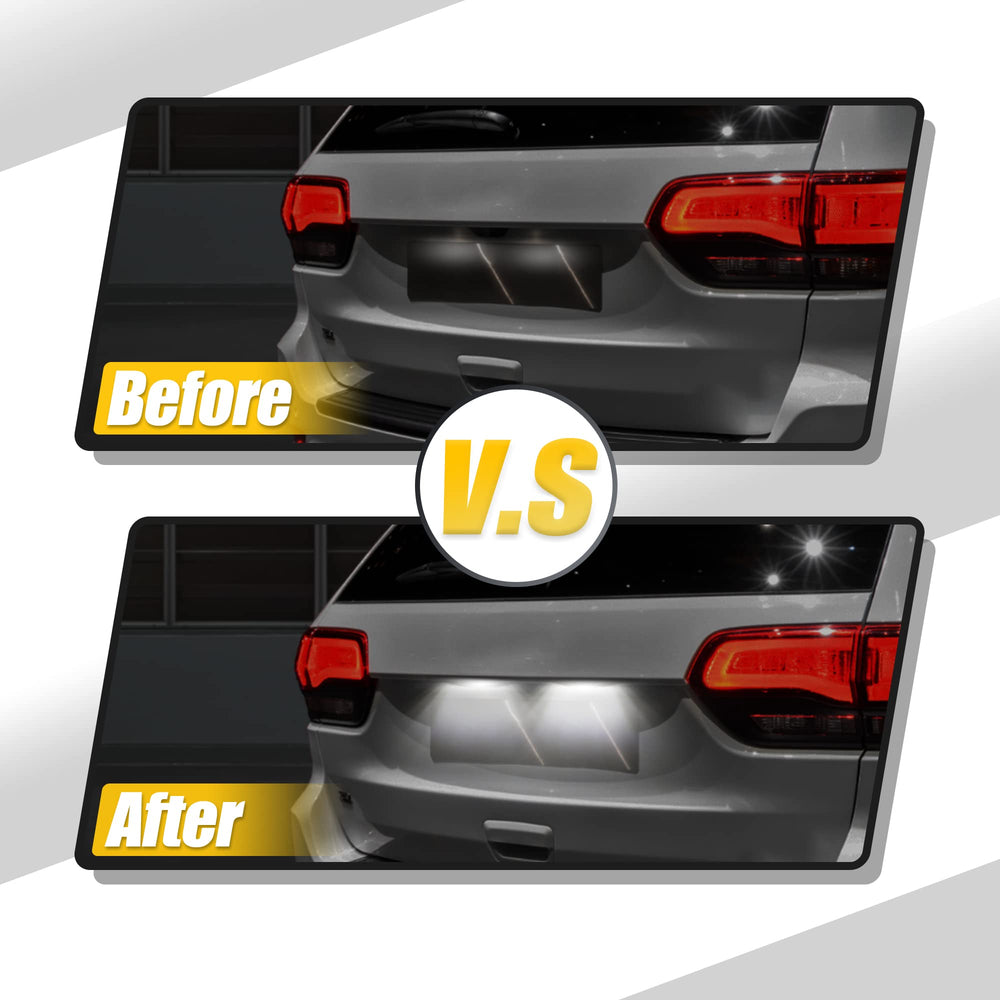 Plug and play license plate lamp from X AUTOHAUX for quick upgrade.