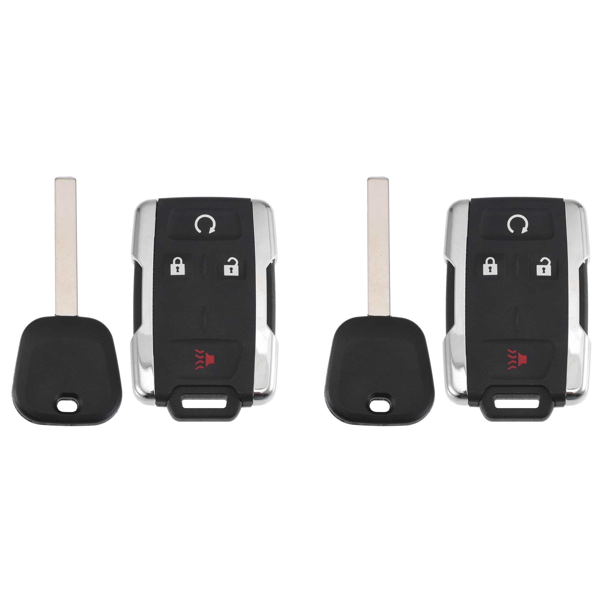 X AUTOHAUX M3N-32337100 remote front view with four-button layout for Silverado