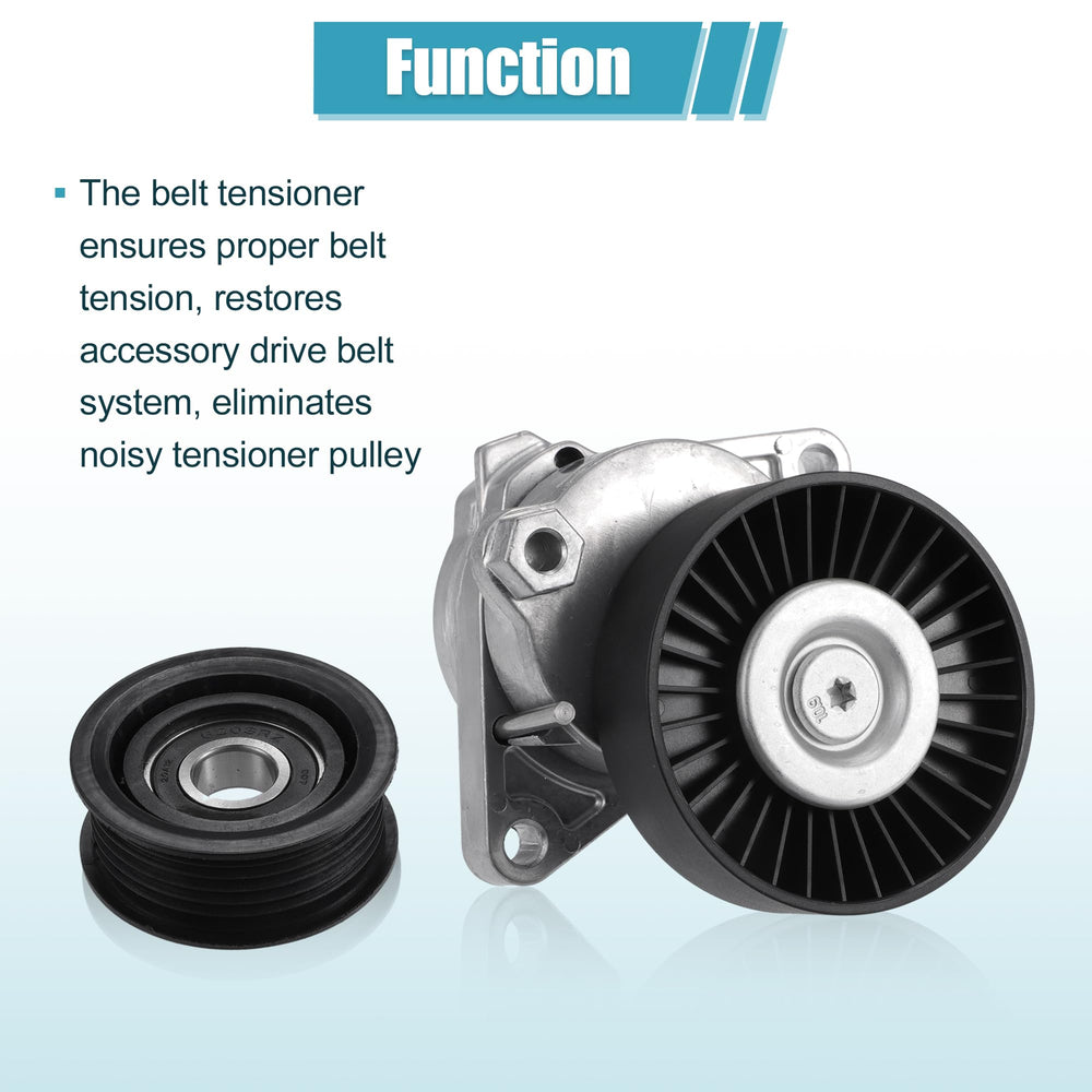 X AUTOHAUX metal tensioner pulley construction highlights durability and longevity.