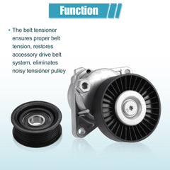 X AUTOHAUX metal tensioner pulley construction highlights durability and longevity.