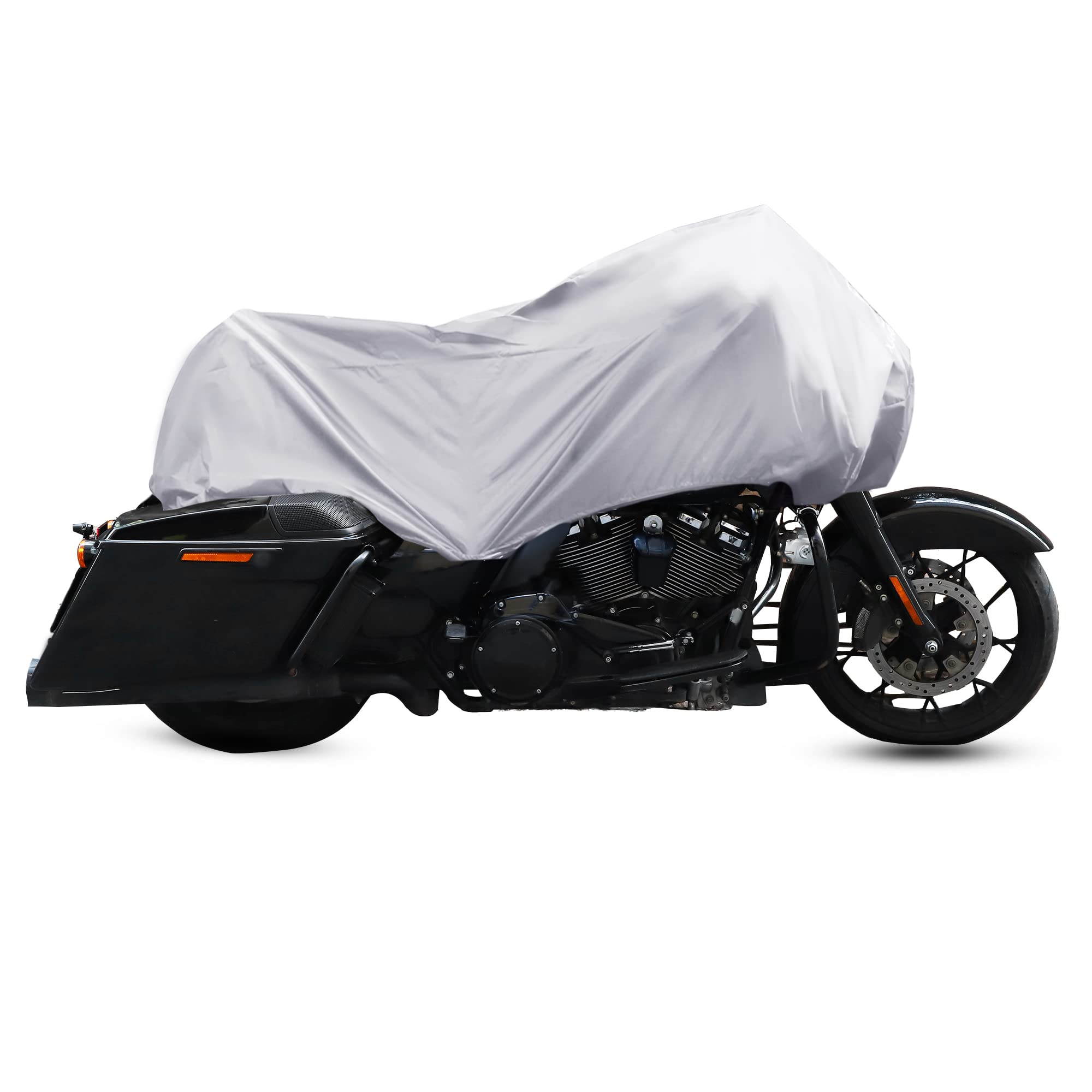 X AUTOHAUX XL half cover protects a motorcycle outdoors from rain and dust