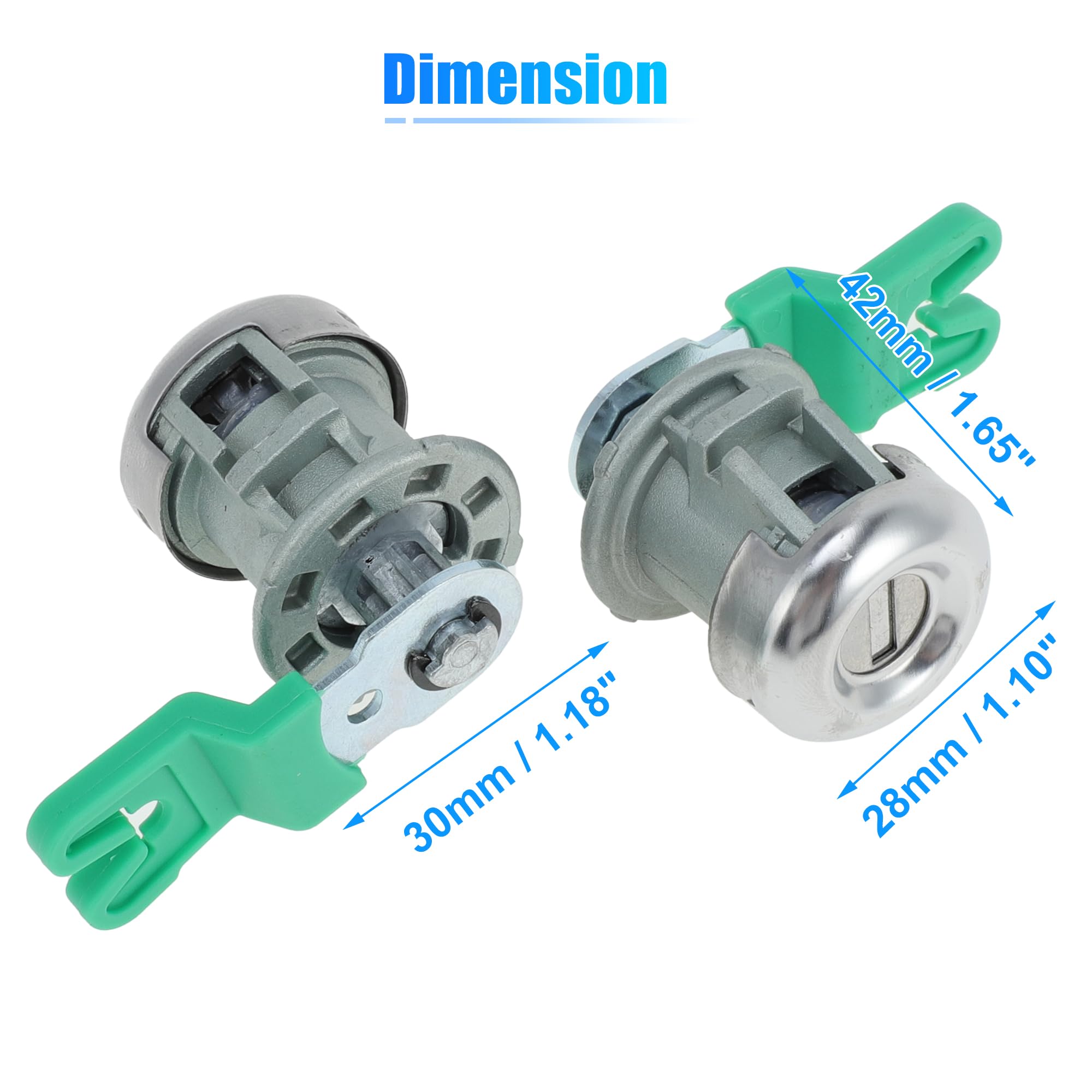 X AUTOHAUX packaged door lock set with keys and clips for replacement.