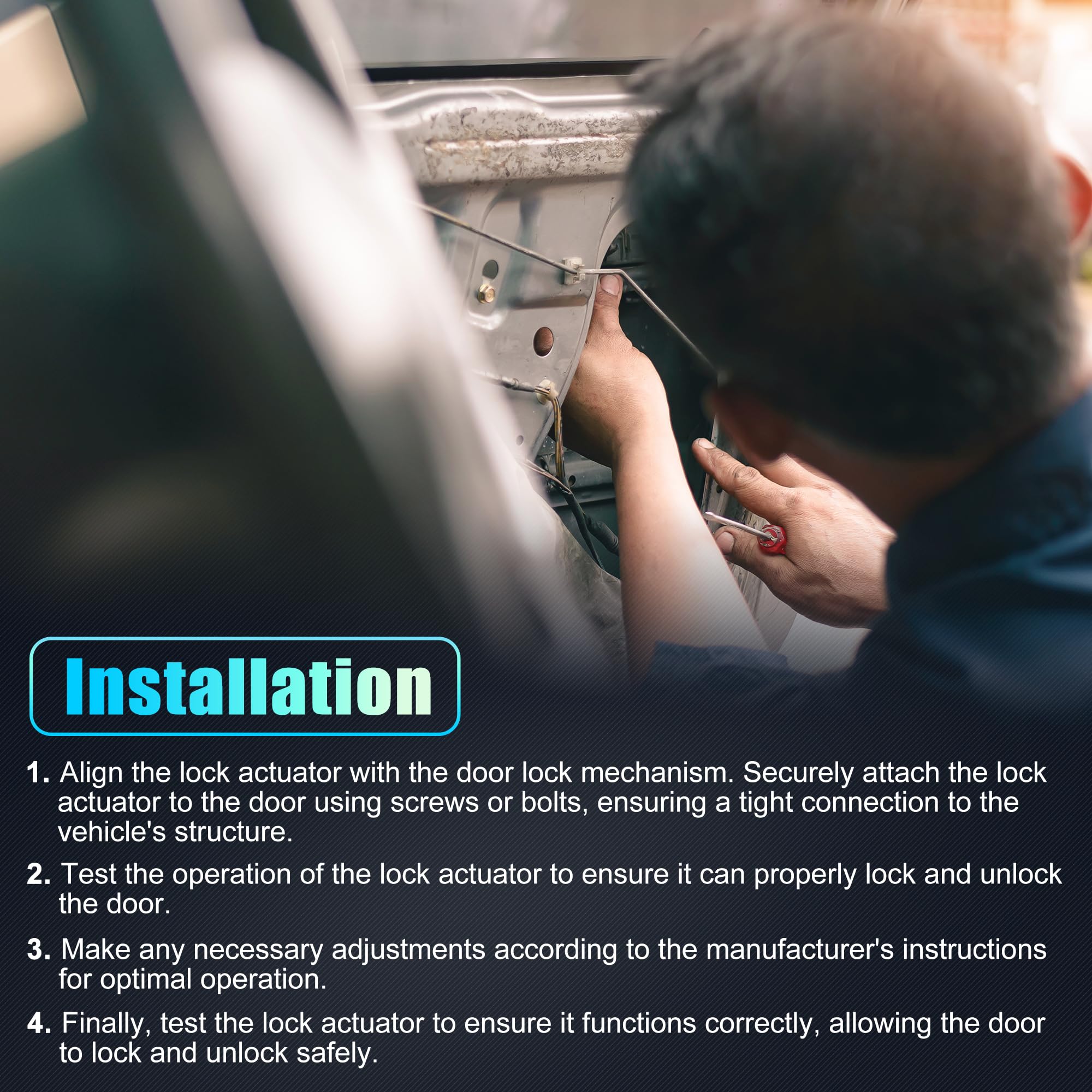 X AutoHaux packaging includes 1x front left door lock actuator