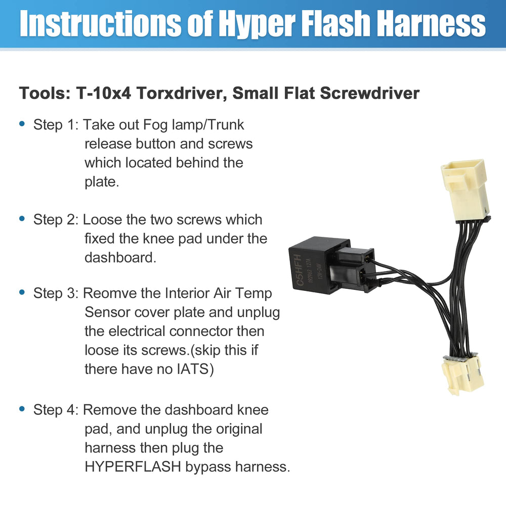 Quick-connect design of X AUTOHAUX C5HFH bypass harness