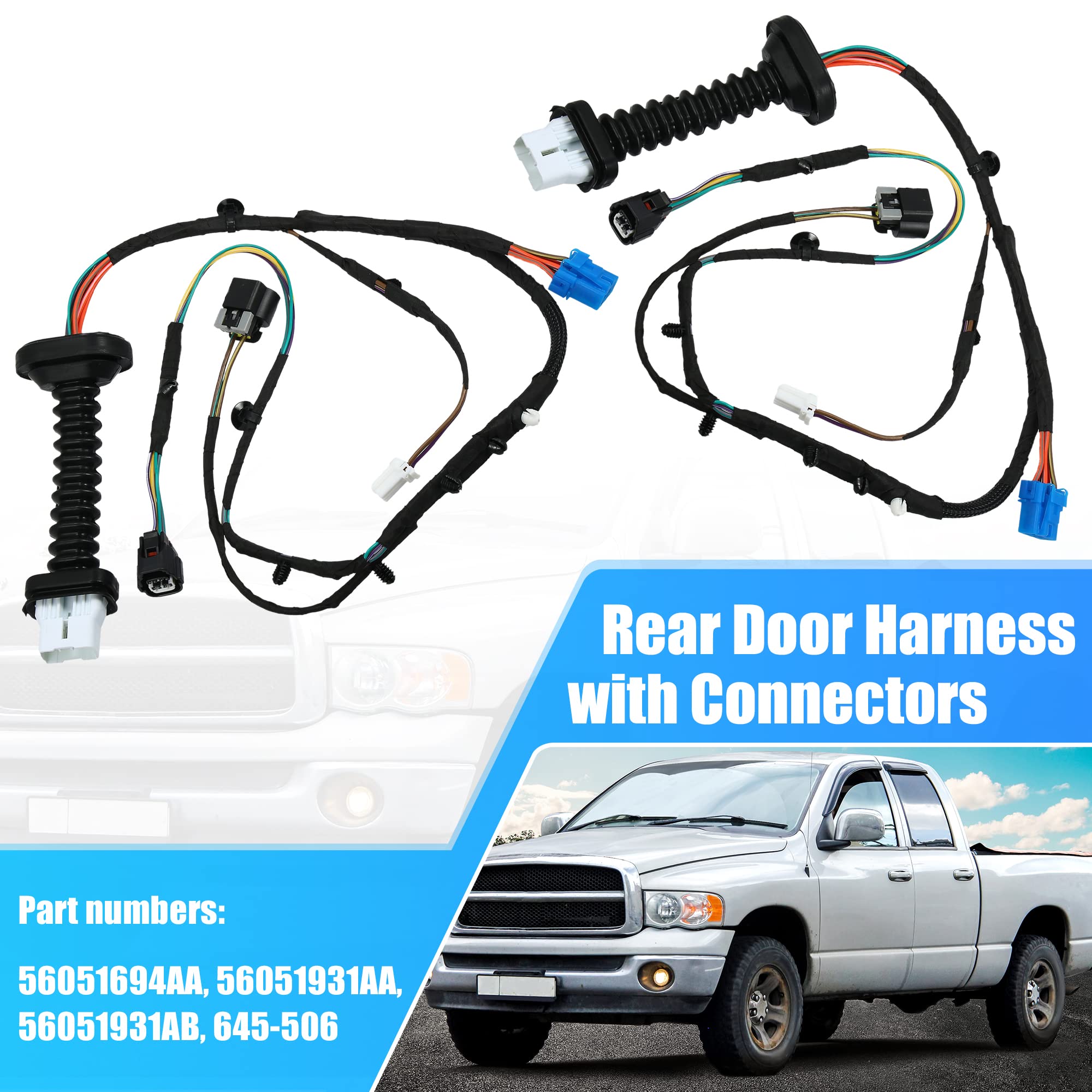 X Autohaux rear door harness RAM right for reliable door wiring.