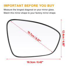 X AUTOHAUX rearview glass for Nissan Sentra 2020–2021 right side, improved visibility in rain.