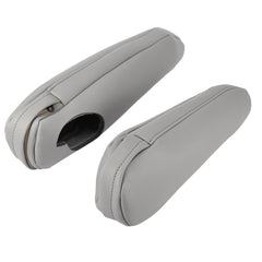 X AUTOHAUX gray leather-look armrest cover enhances cabin feel and style.