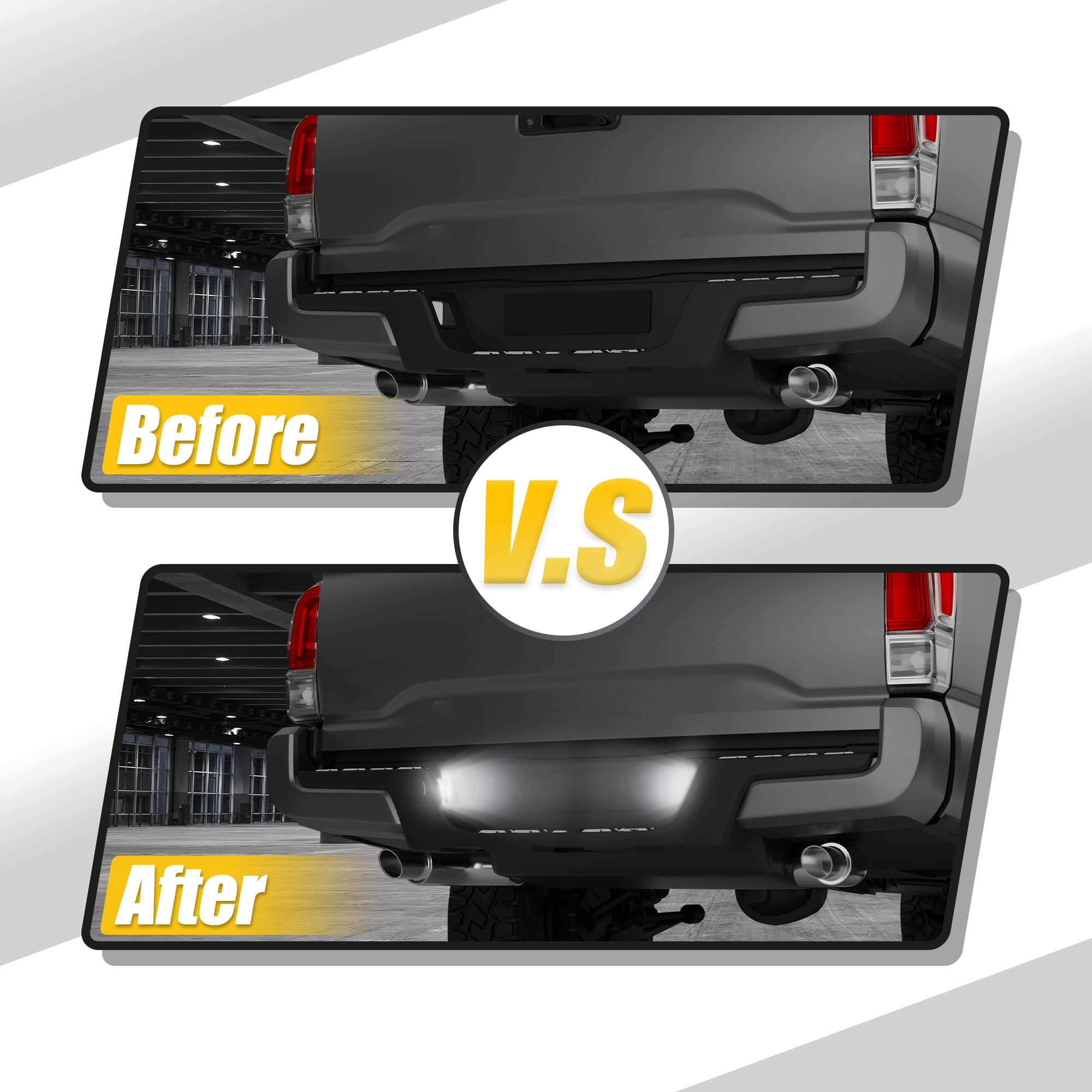 X AUTOHAUX silver-tone LED license plate light with durable ABS housing
