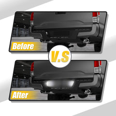X AUTOHAUX silver-tone LED license plate light with durable ABS housing