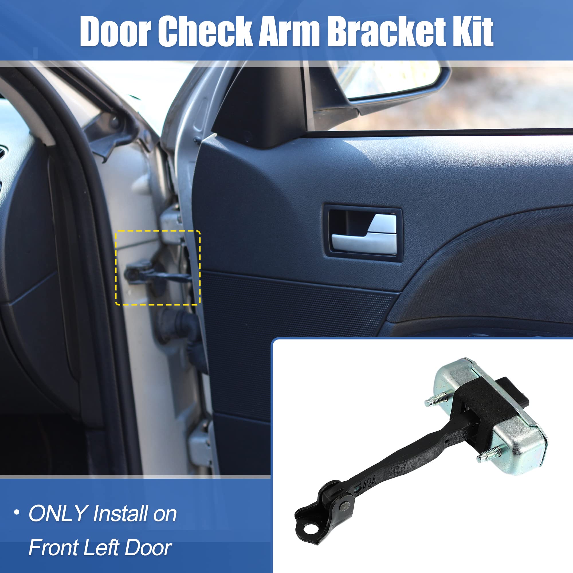 X AUTOHAUX steel door check bracket with anti-rust coating for longevity