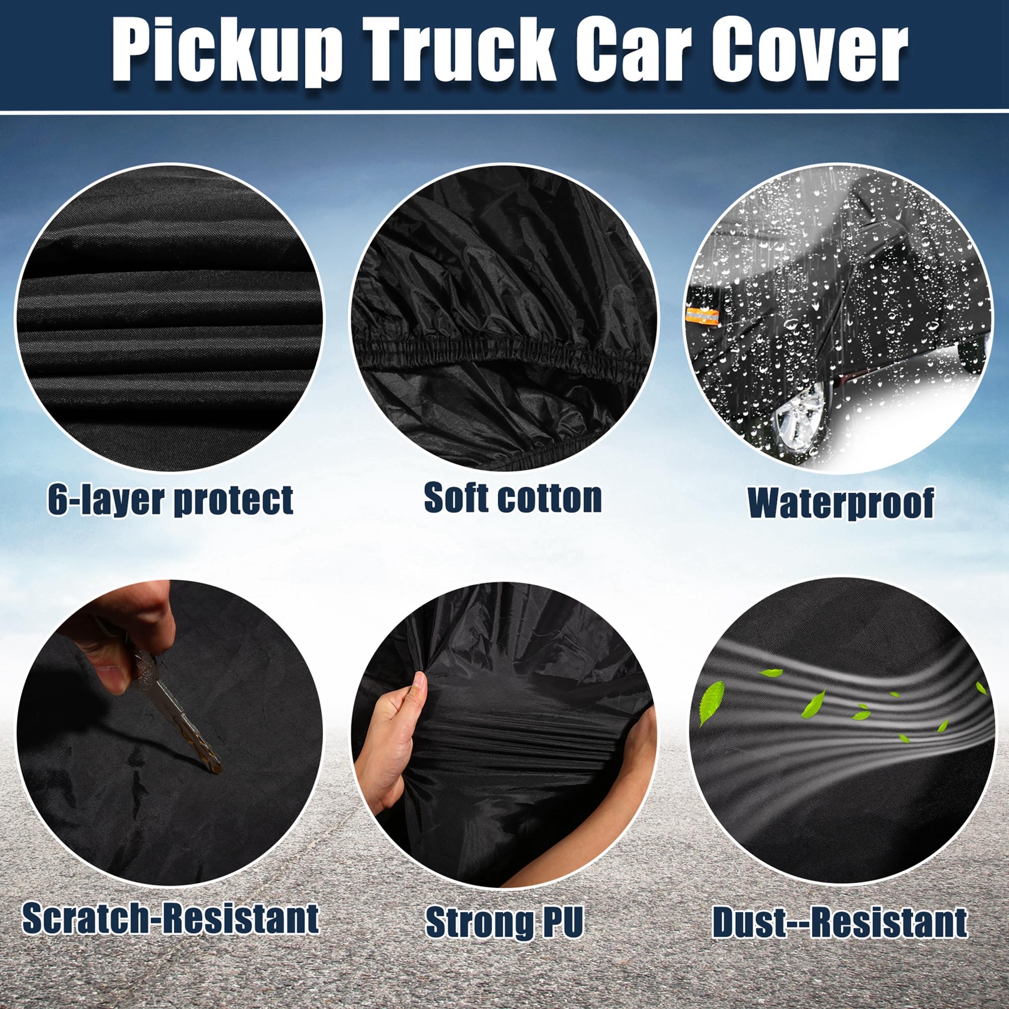 X AUTOHAUX 190T PU material provides durable all-weather protection