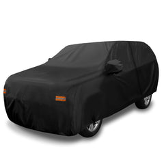 X AUTOHAUX SUV cover on a Tahoe outdoors protects from rain and dust