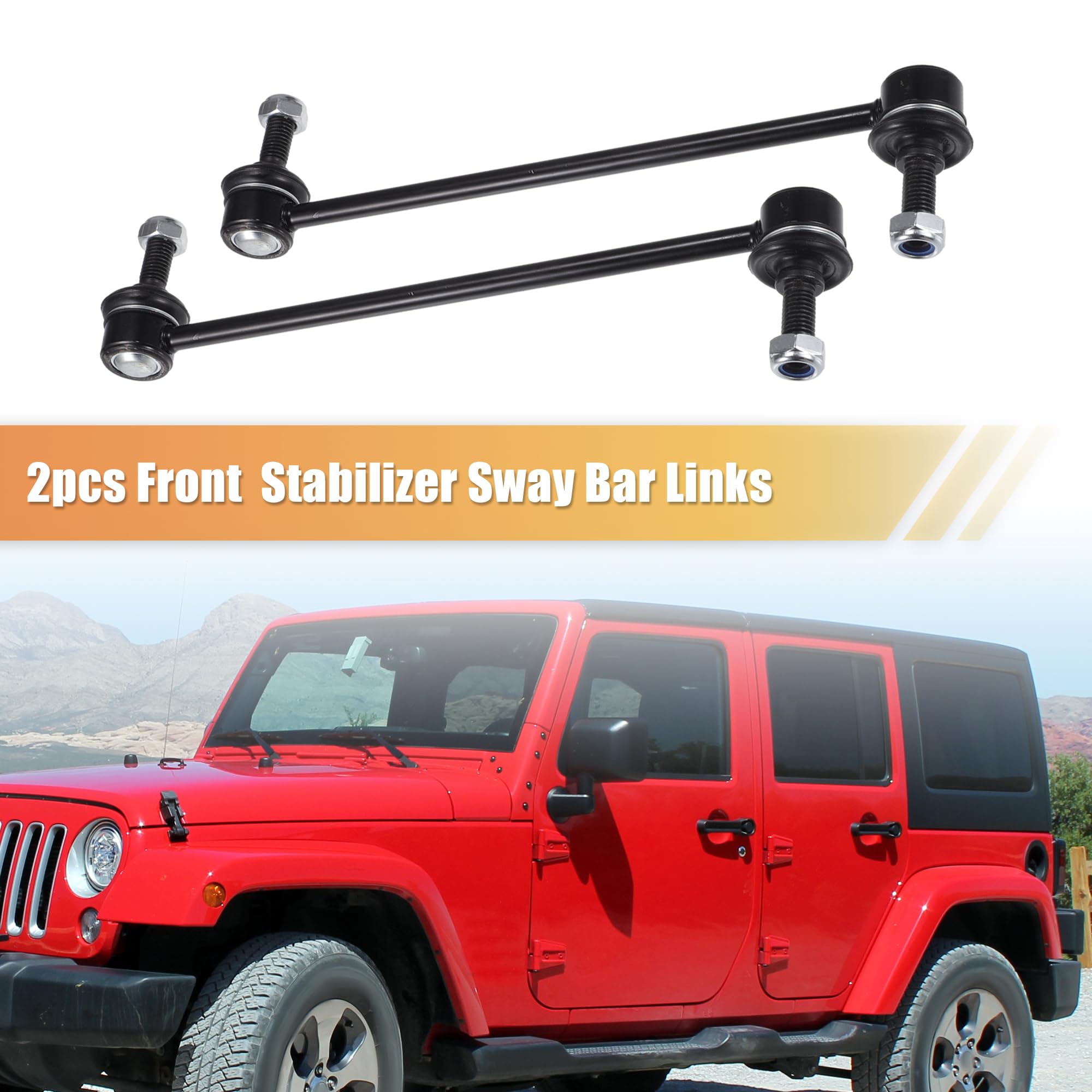 X AUTOHAUX sway bar link ball-end closeup showing durable joints for smooth steering.