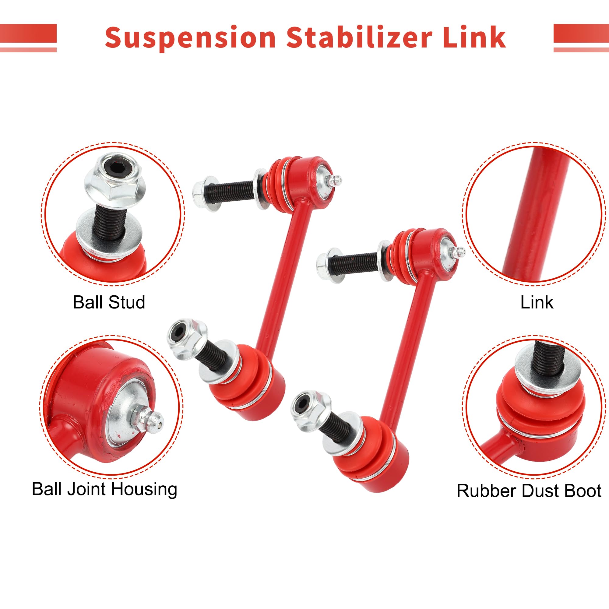 X AUTOHAUX robust stabilizer links withstand road shocks for reliable Tacoma performance