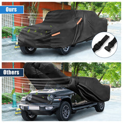 Windproof straps on X AUTOHAUX Jeep Gladiator cover secure fit