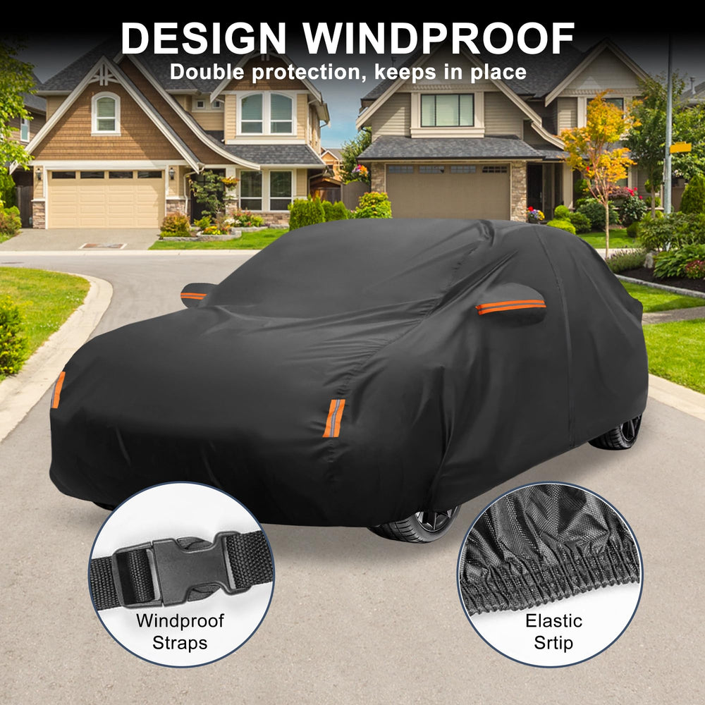 X AUTOHAUX windproof straps secure cover against strong winds