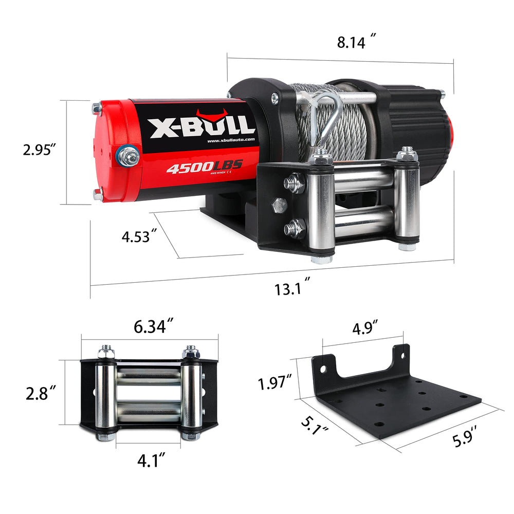 X-BULL winch 12V permanent magnet motor delivers steady power