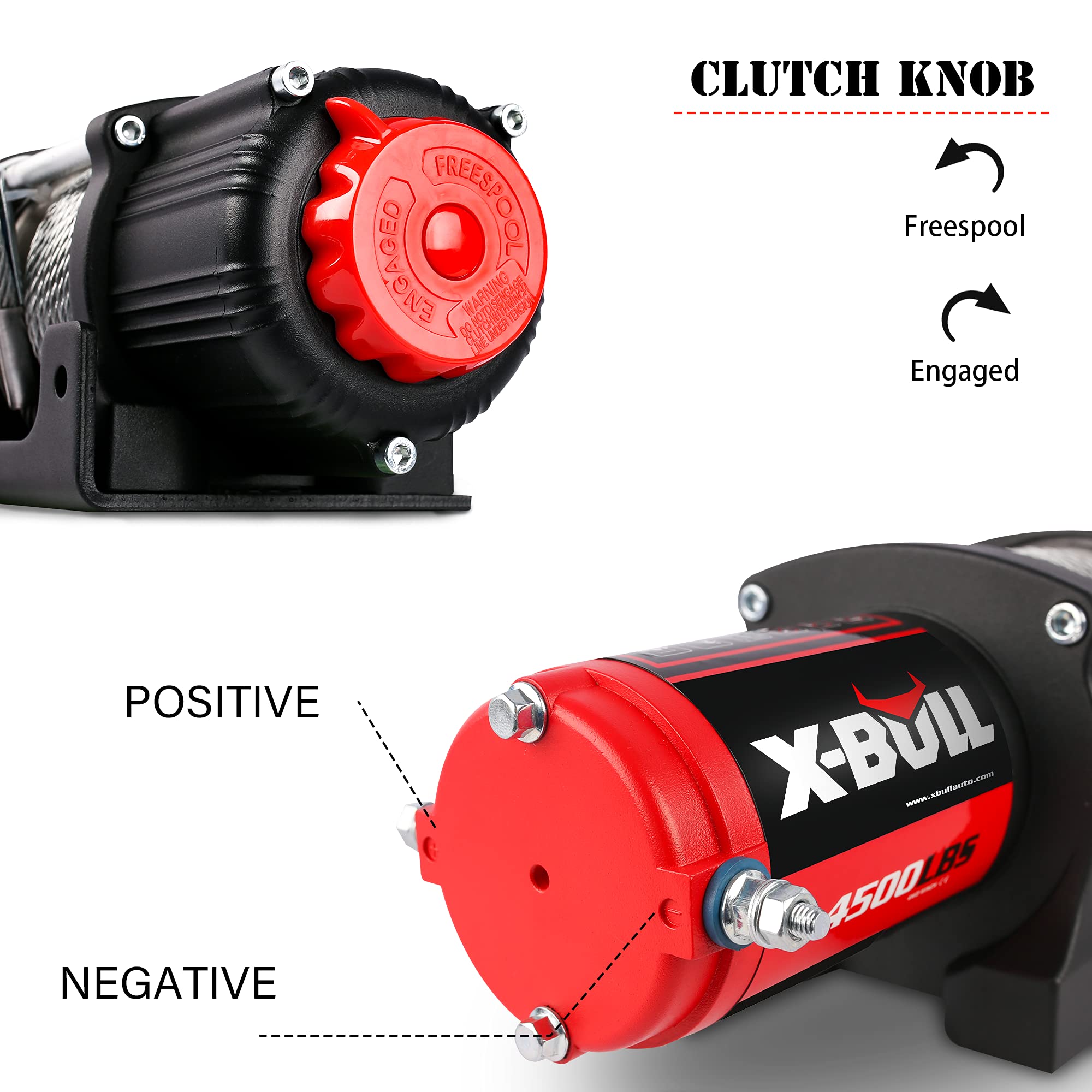 X-BULL winch 15.2 m steel cable built for rugged terrain