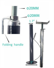 X-Haibei heavy-duty steel RV jack with zinc coating for longevity.