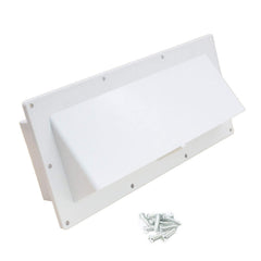 X-Haibei RV range hood exhaust cover, front view, durable white exterior for campers.