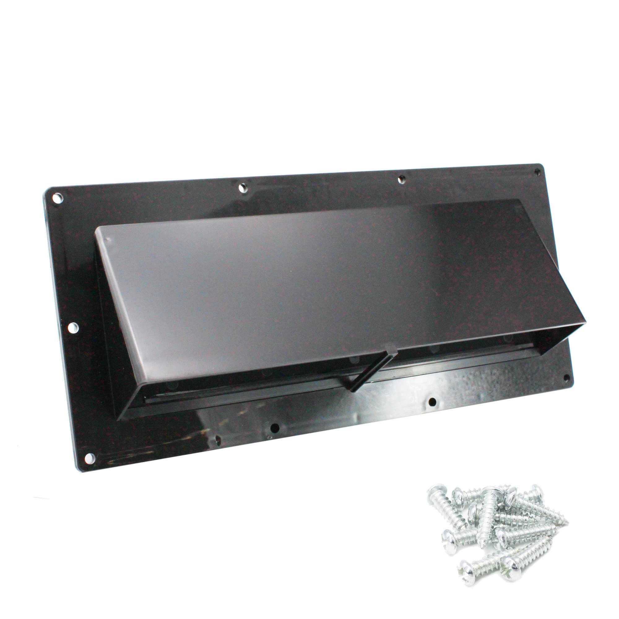 X-Haibei RV vent cover front view in black for weatherproof exhaust