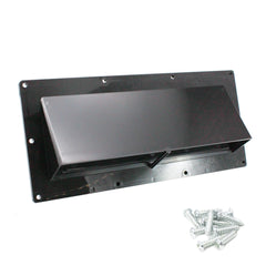 X-Haibei RV vent cover front view in black for weatherproof exhaust