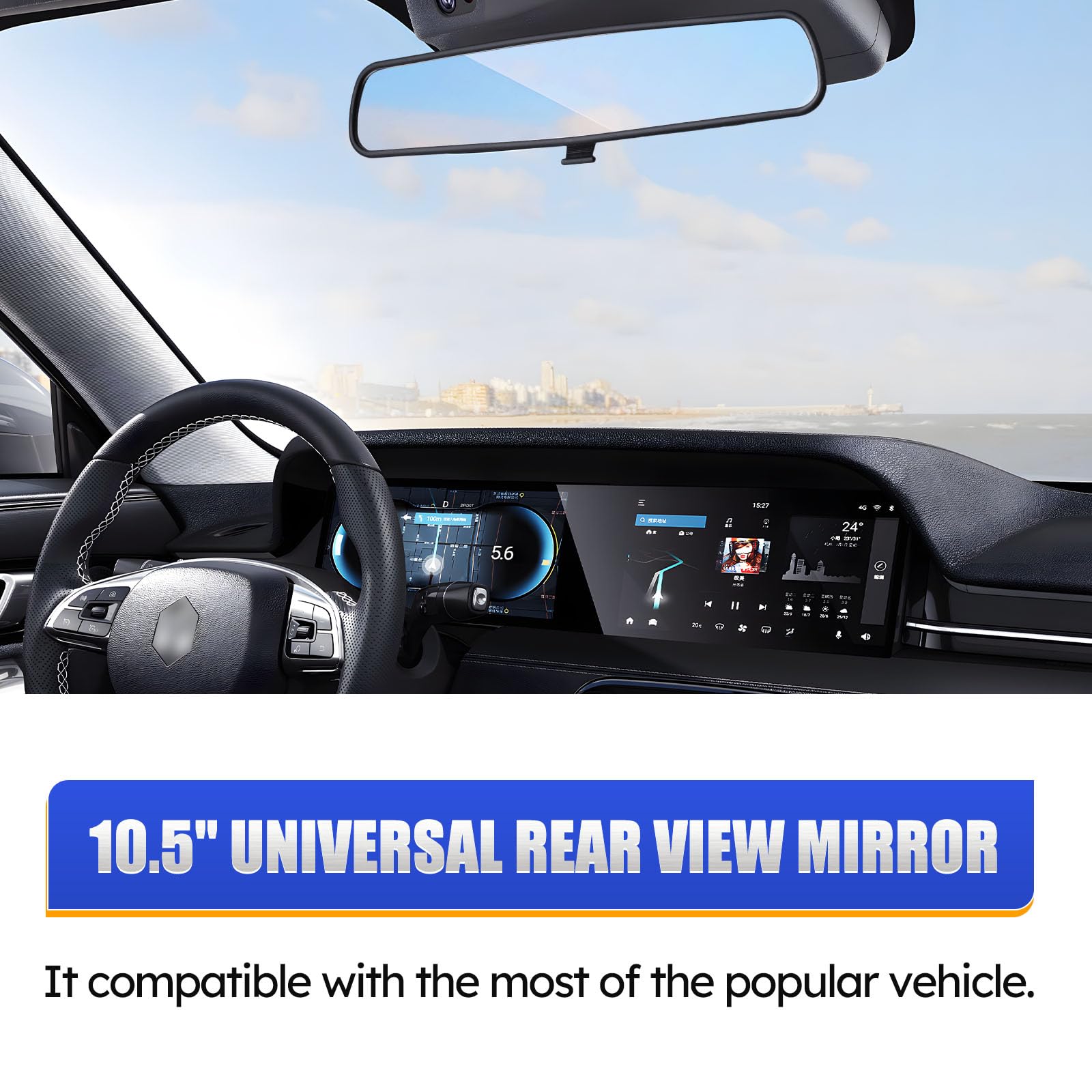 X4XZ interior mirror with anti-glare for clearer night driving.
