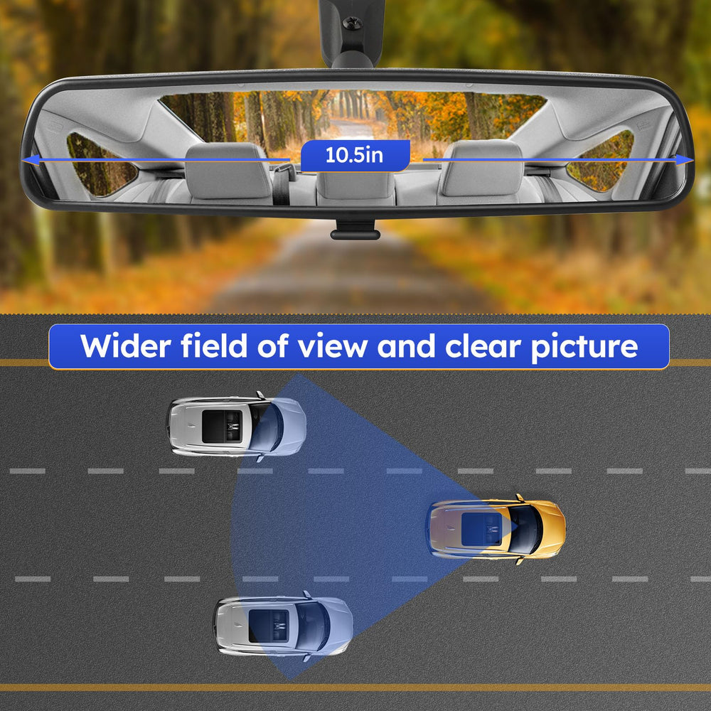 X4XZ 10.5-inch mirror demonstrates a broad field of view from the driver’s seat.