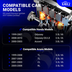 X4XZ 4503 double iridium spark plug set for long life.