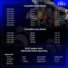 X4XZ 4504 double iridium spark plug with long life and stable spark