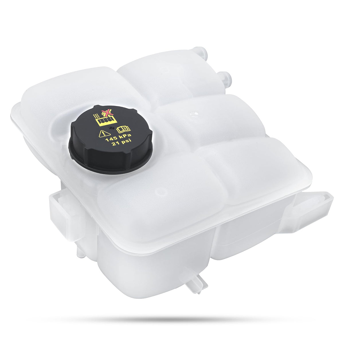 X4XZ 603-382 front engine coolant reservoir, clear level view for easy top-off.