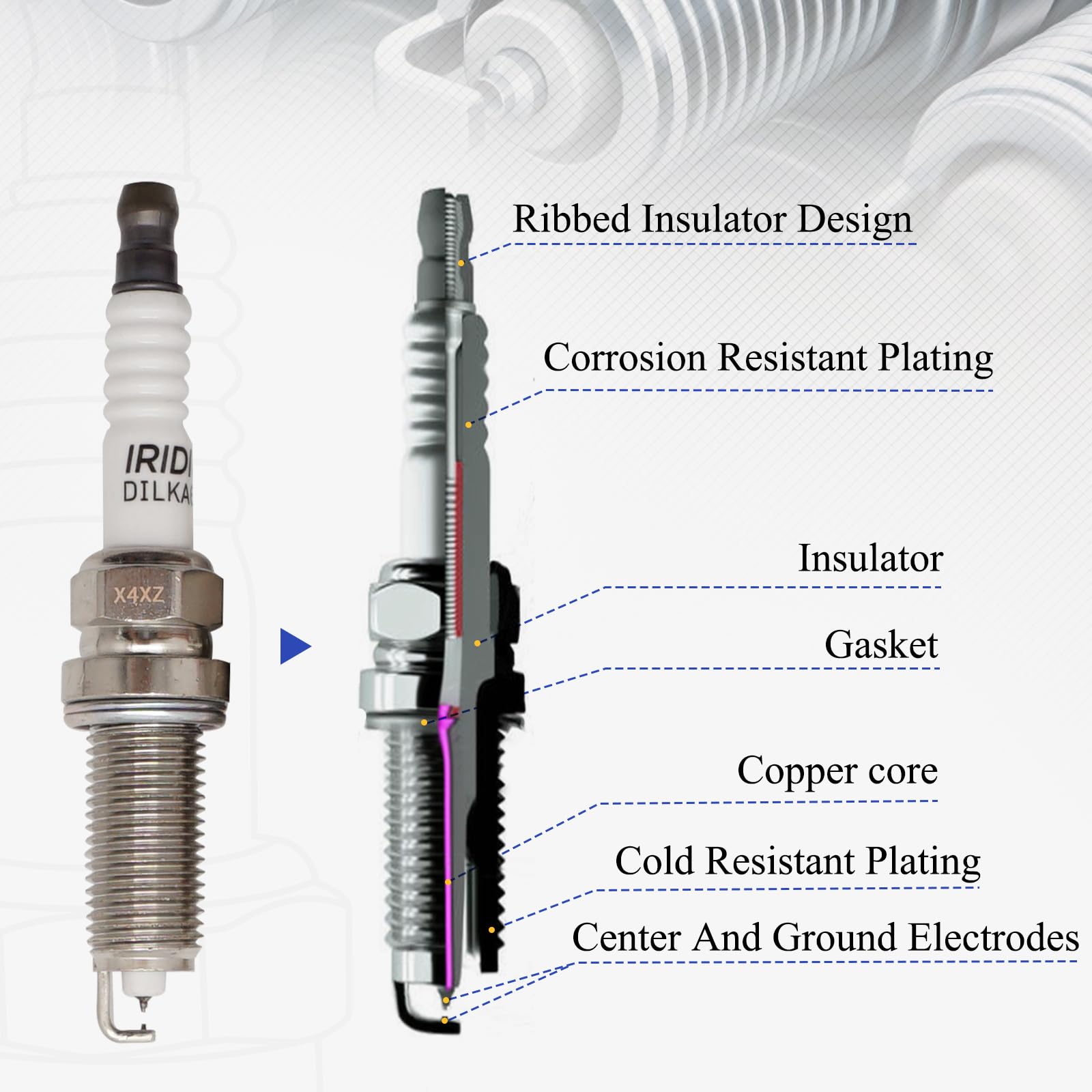 X4XZ 9029 spark plug in engine bay image for compatibility check