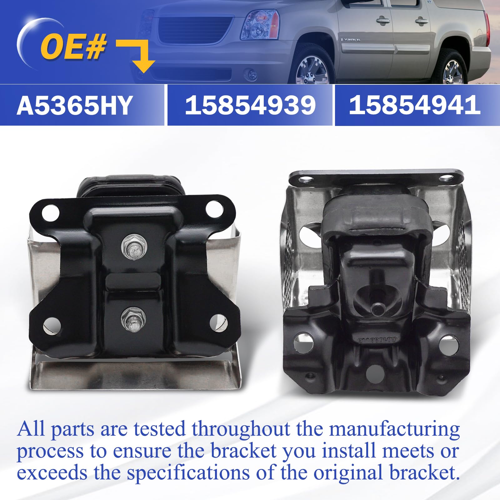 X4XZ A5365HY engine mount with heat shield for Escalade durability