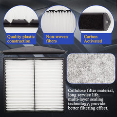 X4XZ cabin air filter installed in car for fresher interior air.