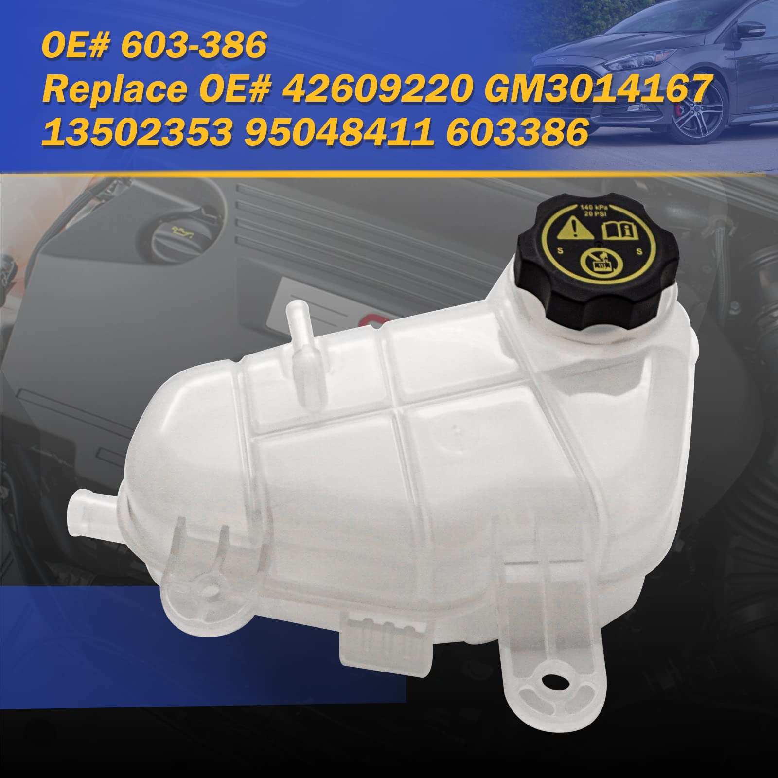 X4XZ ready-to-install coolant reservoir in Sonic engine bay
