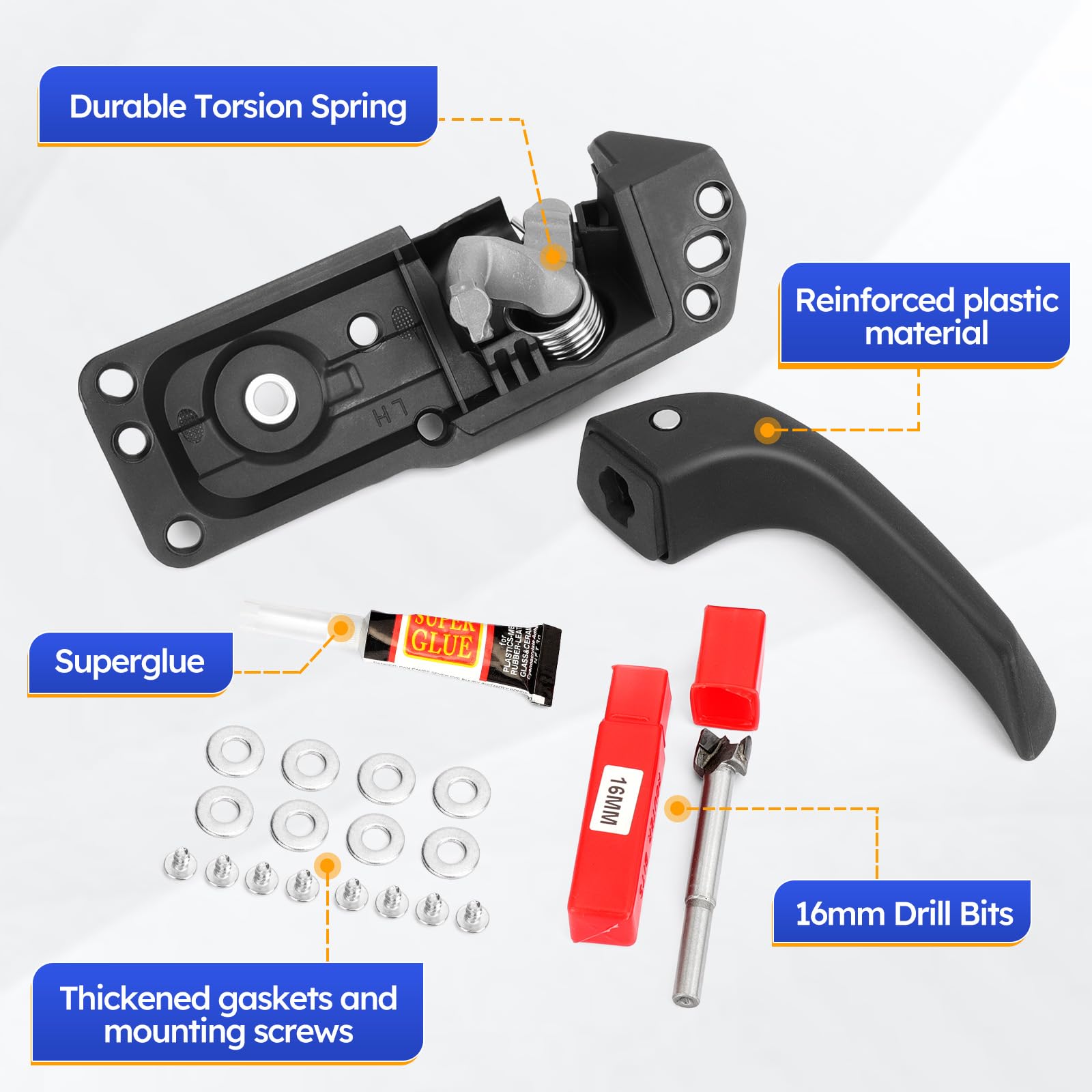 X4XZ door handle kit packaging highlights easy-to-store replacement part.