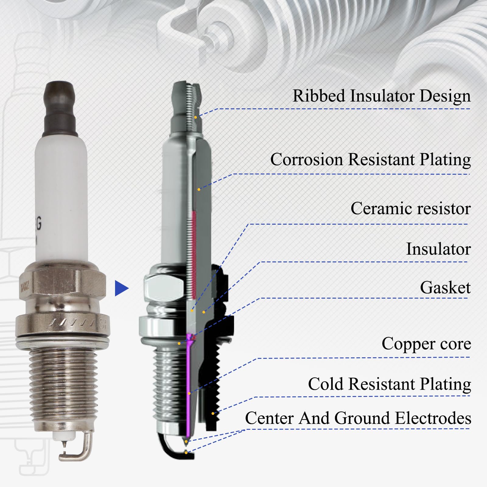 X4XZ plug ignition close-up demonstrates reliable cold-start potential.