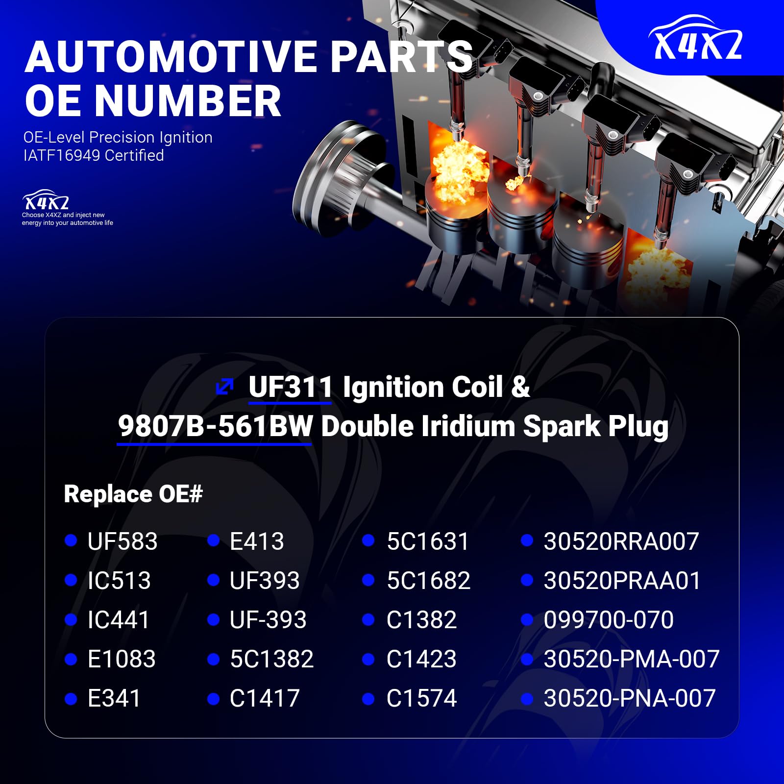 X4XZ durable engine component highlights quality construction for lasting use.