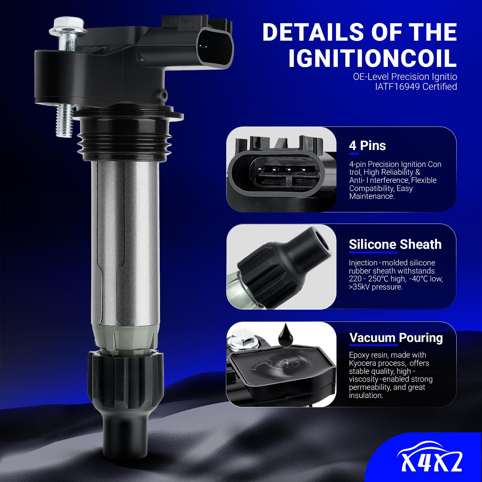 X4XZ GMC Acadia ignition coil set image for consistent power