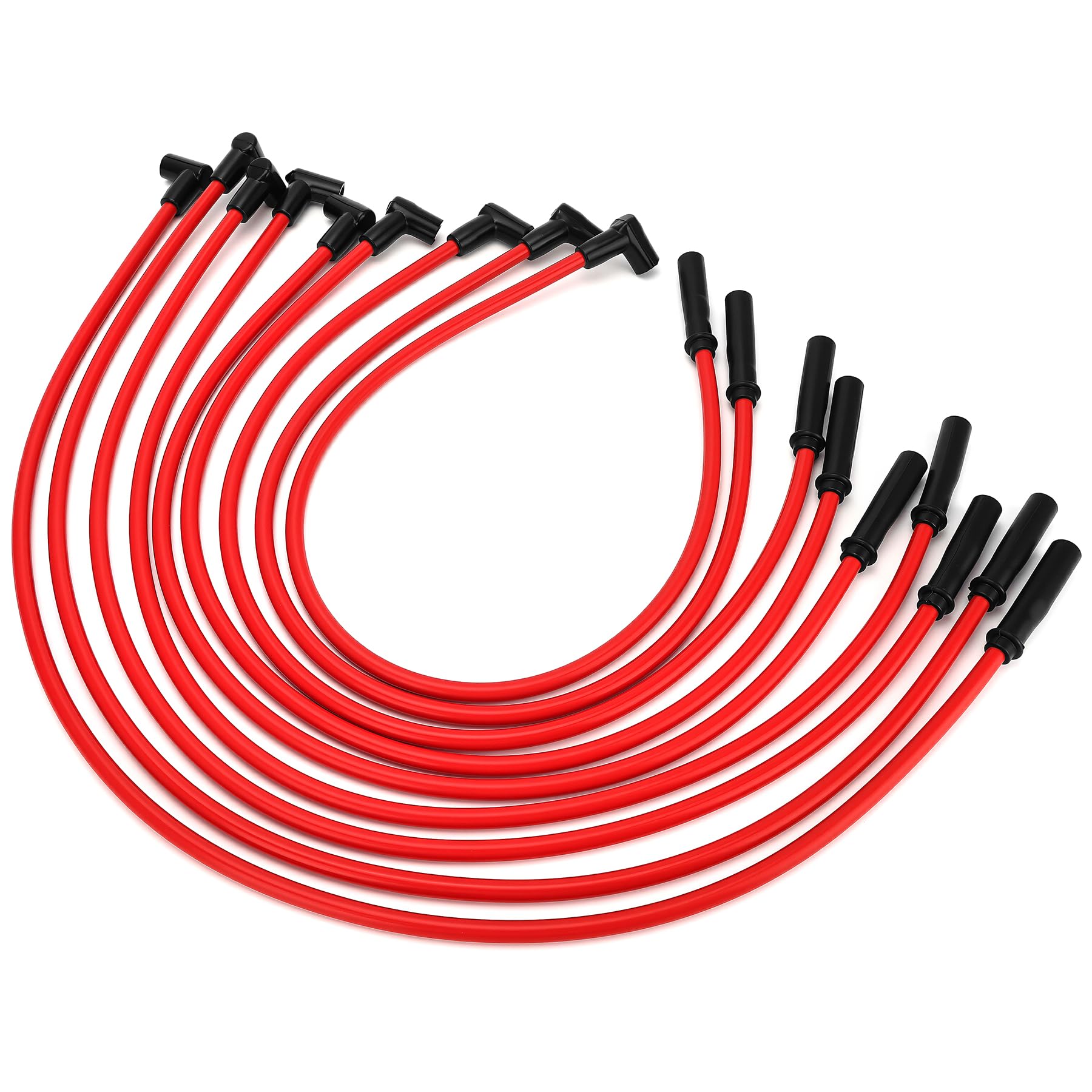 X4XZ high-performance 105mm HEI spark plug wire set for Chevy V8 engines, improved ignition consistency