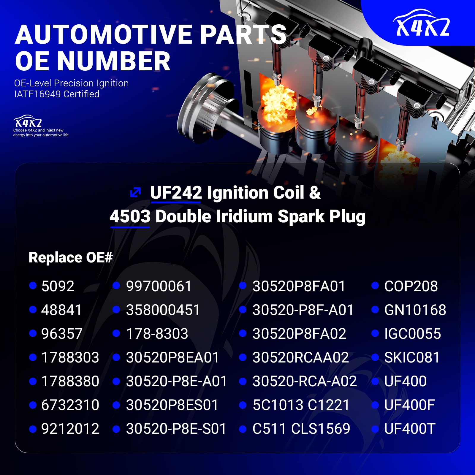 X4XZ packaging includes six coils and six plugs.