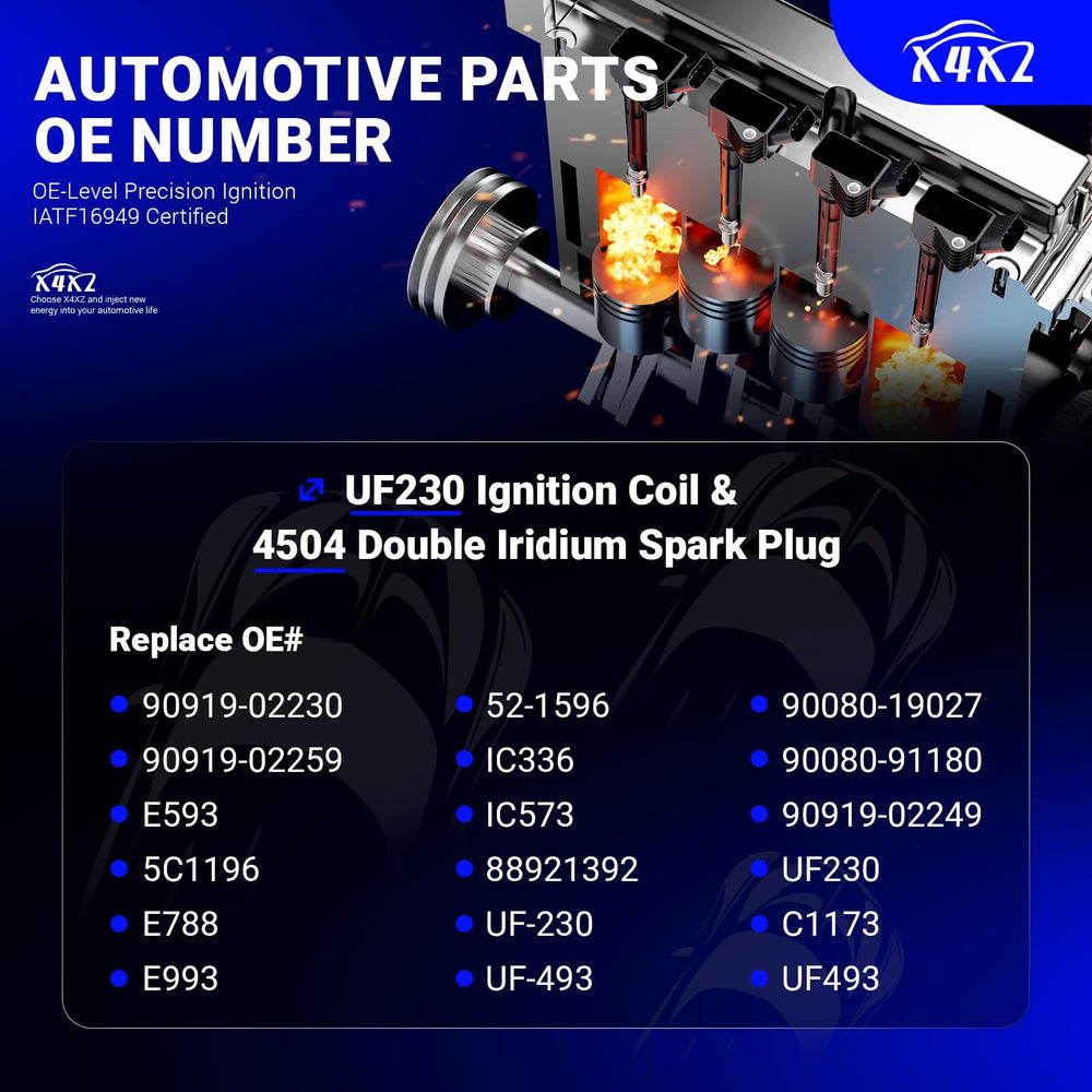 X4XZ packaging-included visual shows all eight coil packs and eight plugs