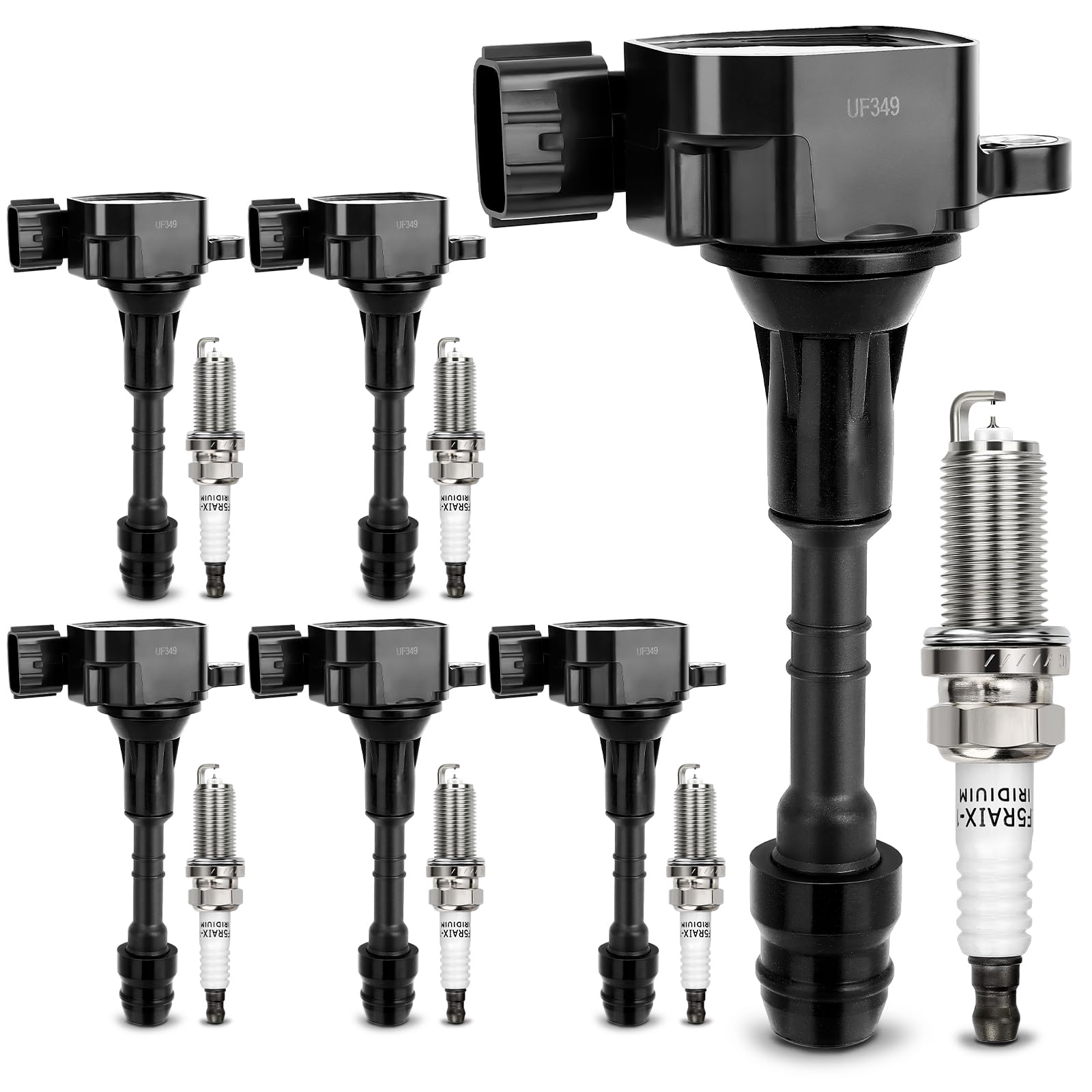 X4XZ UF349 ignition coil front view for easy installation