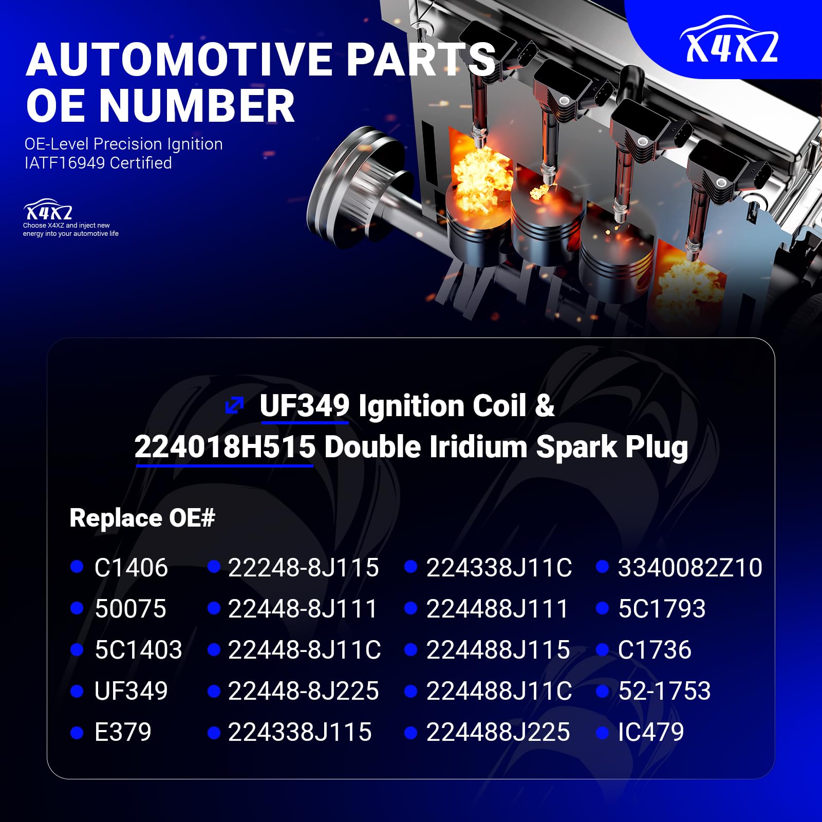 X4XZ UF349 support badge highlighting 24h service and 1-year warranty