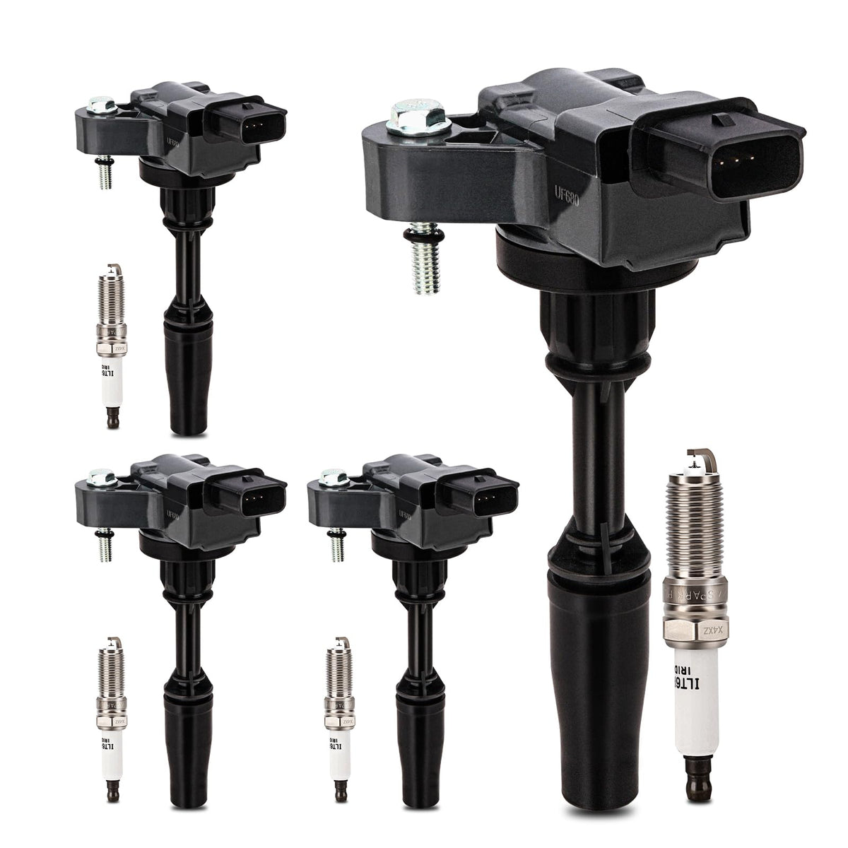 X4XZ UF680 ignition coil close-up for reliable cold starts.
