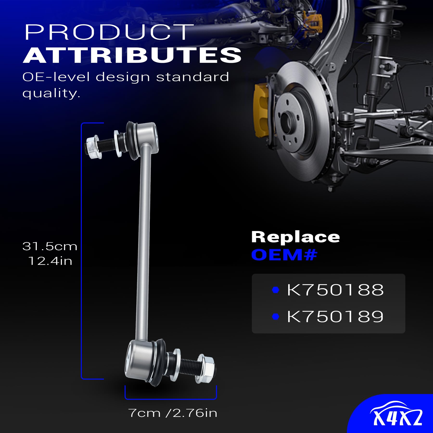 X4XZ zinc-nickel coating detail highlighting rust resistance features.
