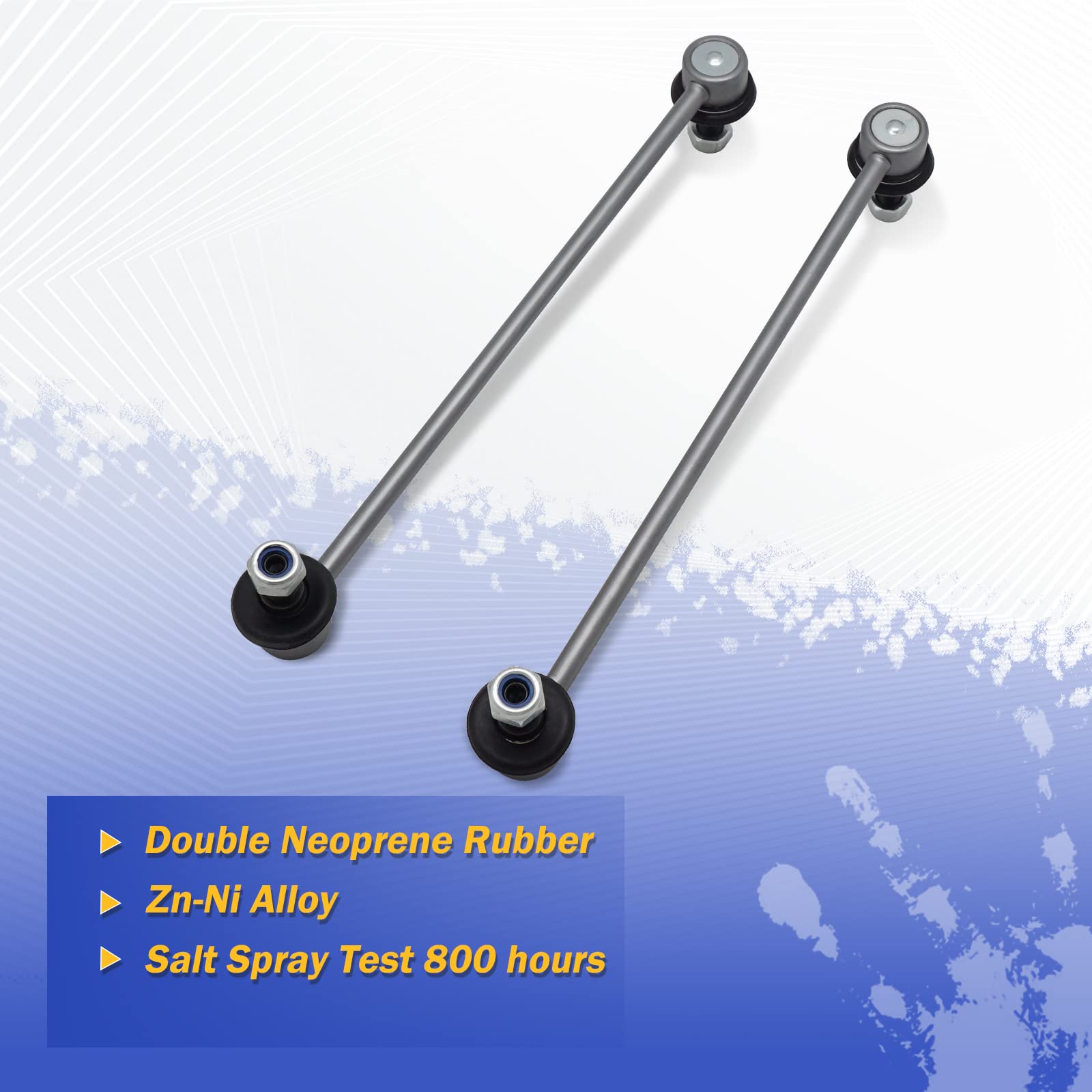 X4XZ sway bar link aligned installation view emphasizes easy wrench-flat design.
